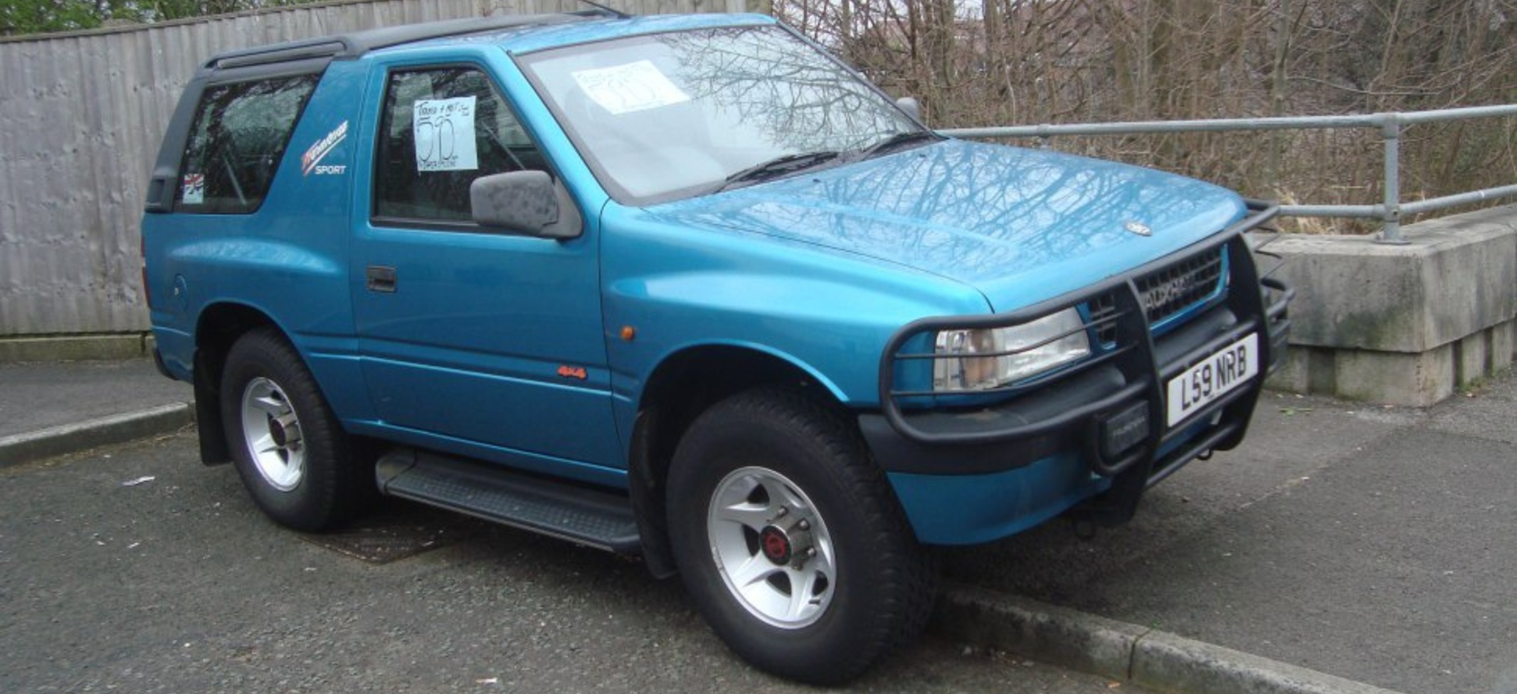 Vauxhall Frontera Sport 2.0i (115 Hp) 1991, 1992, 1993, 1994, 1995, 1996, 1997, 1998 